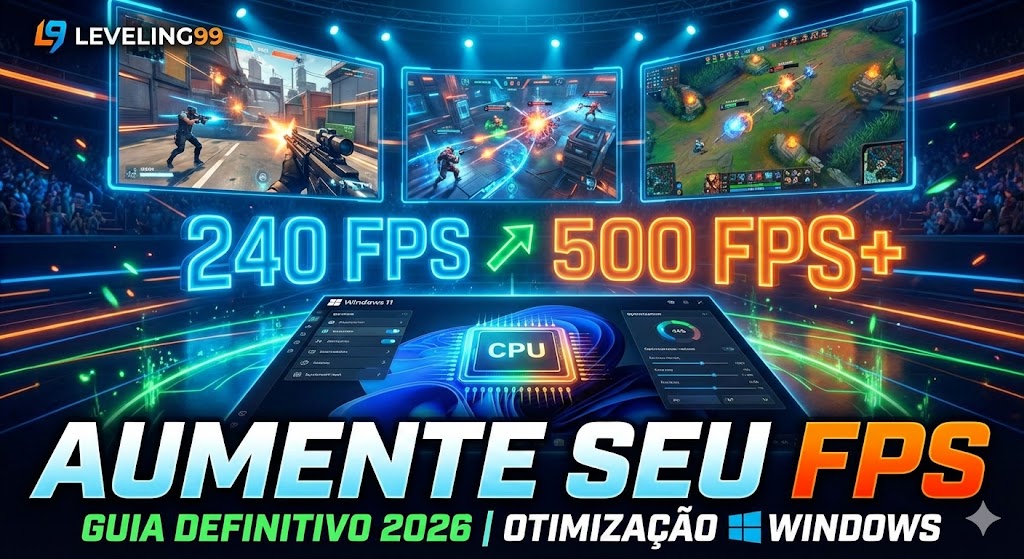 Como Aumentar o FPS em Jogos Competitivos: O Guia Definitivo de Otimização do Windows (2026)